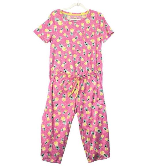 🍍Set! Small Cuddle Duds summer Short Sleeve Top
Cropped Pant 2-Pc Pajama set - Picture 1 of 14